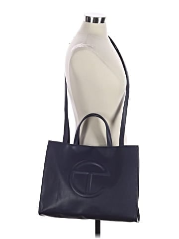 Telfar Medium Navy Shopping Tote (view 2)