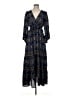 Max Studio 100% Polyester Paisley Blue Casual Dress Size M - photo 1