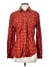 Woolrich 100% Cotton Checkered-gingham Red Orange Long Sleeve Button-Down Shirt Size S - photo 1
