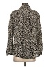 J.Crew 100% Silk Animal Print Brown Long Sleeve Silk Top Size S - photo 2