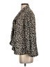 J.Crew 100% Silk Animal Print Brown Long Sleeve Silk Top Size S - photo 5