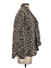 J.Crew 100% Silk Animal Print Brown Long Sleeve Silk Top Size S - photo 4