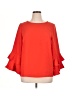 J.Crew 100% Polyester Red 3/4 Sleeve Blouse Size 16 (tall) - photo 1
