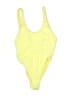 BCBGeneration Solid Yellow One Piece Swimsuit Size S - photo 1