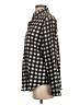 Banana Republic 100% Polyester Checkered-gingham Black Long Sleeve Blouse Size S - photo 5