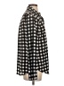 Banana Republic 100% Polyester Checkered-gingham Black Long Sleeve Blouse Size S - photo 4