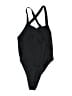 Unbranded Solid Black One Piece Swimsuit Size M - photo 2