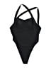 Unbranded Solid Black One Piece Swimsuit Size M - photo 1