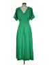 Alexia Admor Solid Green Casual Dress Size M - photo 2