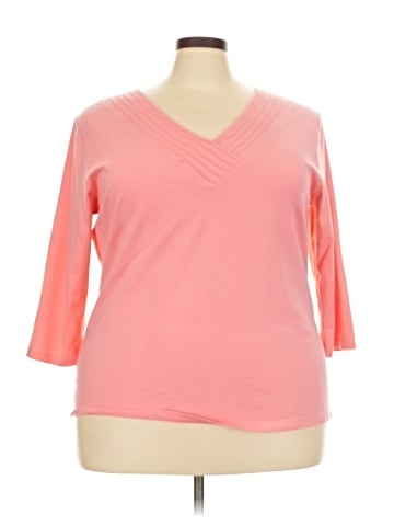Liz Claiborne 3/4 Sleeve T-Shirt (view 1)