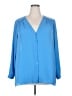 H&M 100% Polyester Blue Long Sleeve Blouse Size 20 - photo 1