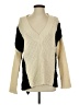 Poof! 100% Acrylic Color Block Ivory Pullover Sweater Size S - photo 1