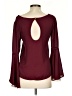 Assorted Brands Solid Burgundy Long Sleeve Blouse Size S - photo 2