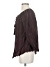 TRYB 100% Bamboo Brown 3/4 Sleeve Blouse Size S - photo 5