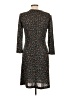 Connected Apparel Print Black Casual Dress Size 10 - photo 2