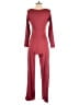 Popilush Solid Burgundy Jumpsuit Size XS - photo 2