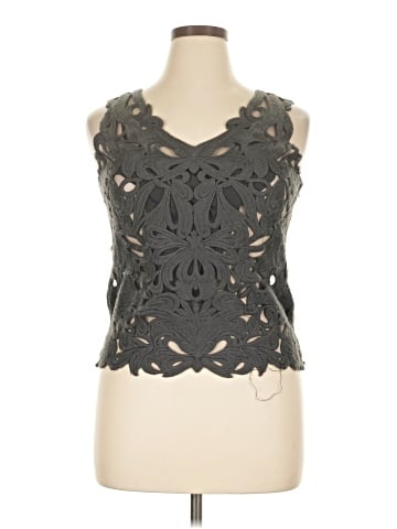 Blue Les Copains Sleeveless Blouse (view 1)