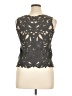 Blue Les Copains Gray Sleeveless Blouse Size EU 46 / US 16 - photo 2