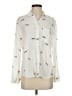 Rails 100% Rayon Animal Print Ivory White Long Sleeve Blouse Size S - photo 1
