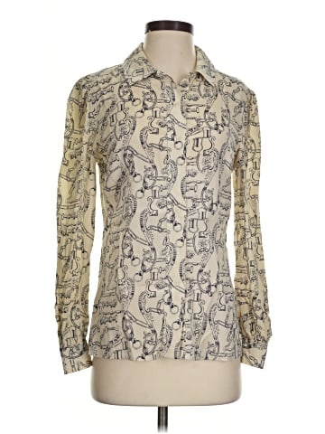 Tory Burch Long Sleeve Silk Top (view 1)