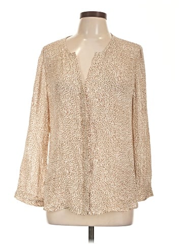 Joie Long Sleeve Silk Top (view 1)