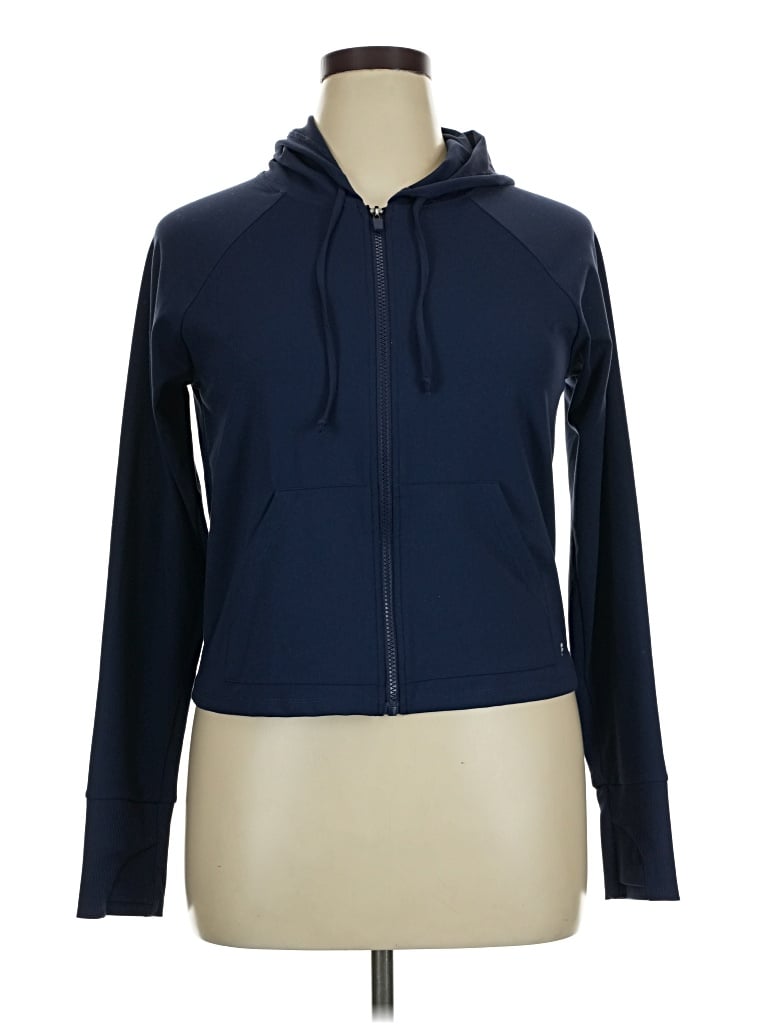 Pre-owned Fabletics Zip Up Hoodie In Blue