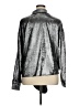 Bibi 100% Polyester Metallic Silver Long Sleeve Blouse Size XL - photo 2