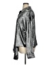 Bibi 100% Polyester Metallic Silver Long Sleeve Blouse Size XL - photo 5