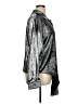 Bibi 100% Polyester Metallic Silver Long Sleeve Blouse Size XL - photo 4