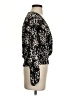 Nine West 100% Polyester Animal Print Black Long Sleeve Blouse Size XS - photo 4