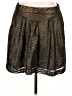 Gap 100% Polyester Metallic Black Casual Skirt Size 14 - photo 1