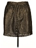 Gap 100% Polyester Metallic Black Casual Skirt Size 14 - photo 2