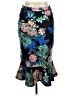 ASOS Curve Floral Black Formal Skirt Size 14 Plus - photo 1