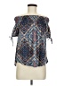 Lavish Blue Short Sleeve Blouse Size M - photo 1