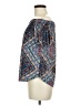 Lavish Blue Short Sleeve Blouse Size M - photo 5