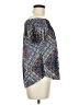 Lavish Blue Short Sleeve Blouse Size M - photo 4