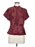Lela Rose 100% Polyester Burgundy Short Sleeve Turtleneck Size 6 - photo 1