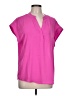 Cynthia Steffe 100% Polyester Pink Short Sleeve Henley Size L - photo 1