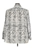 Zac & Rachel 100% Polyester Animal Print Silver Long Sleeve Blouse Size 3X - photo 2