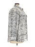 Zac & Rachel 100% Polyester Animal Print Silver Long Sleeve Blouse Size 3X - photo 4