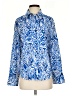 Pinch 100% Polyester Paisley Blue Long Sleeve Blouse Size S - photo 1