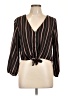 Ambiance 100% Polyester Black Long Sleeve Blouse Size L - photo 1
