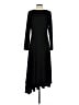 Sun Kim Solid Black Casual Dress Size S - photo 2