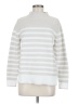 Kinross 100% Cotton Stripes Silver Turtleneck Sweater Size M - photo 1