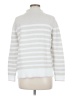 Kinross 100% Cotton Stripes Silver Turtleneck Sweater Size M - photo 2