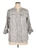 Calvin Klein 100% Polyester Paisley Gray 3/4 Sleeve Blouse Size XL (estimated) - photo 1