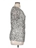 Les Serein Animal Print Silver Short Sleeve Top Size XL - photo 4