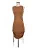 Lioness Solid Brown Cocktail Dress Size S - photo 1