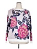 Shein Curve 100% Acrylic Floral Pink Pullover Sweater Size 2X - photo 1