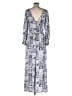 Hazel 100% Rayon Graphic Gray Casual Dress Size S - photo 2